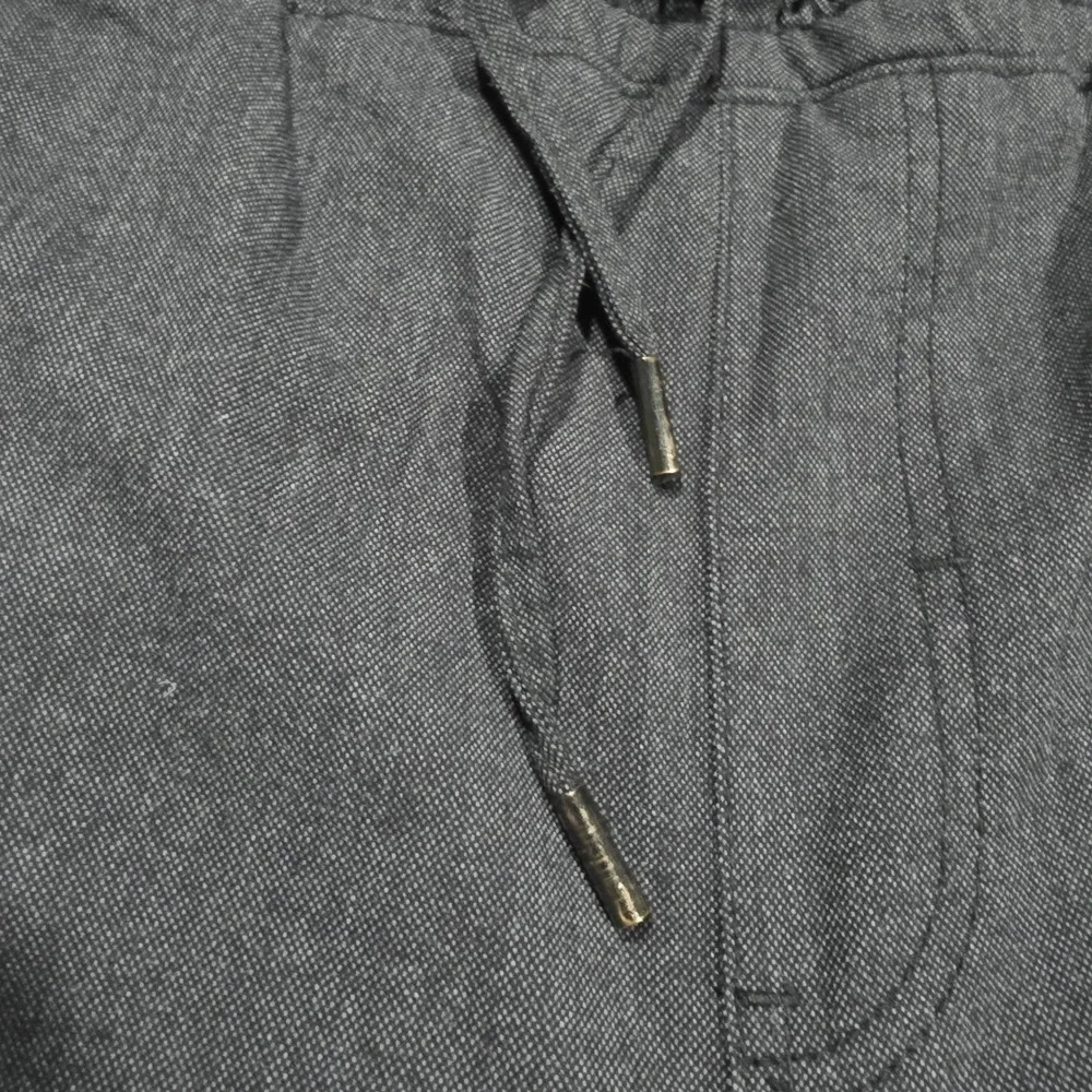Guess 1981 Gray Textured Jogger Pants Men XL Drawstring Elastic Waist Casual